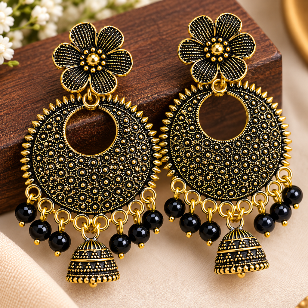 JH-103 earrings close-up detailing