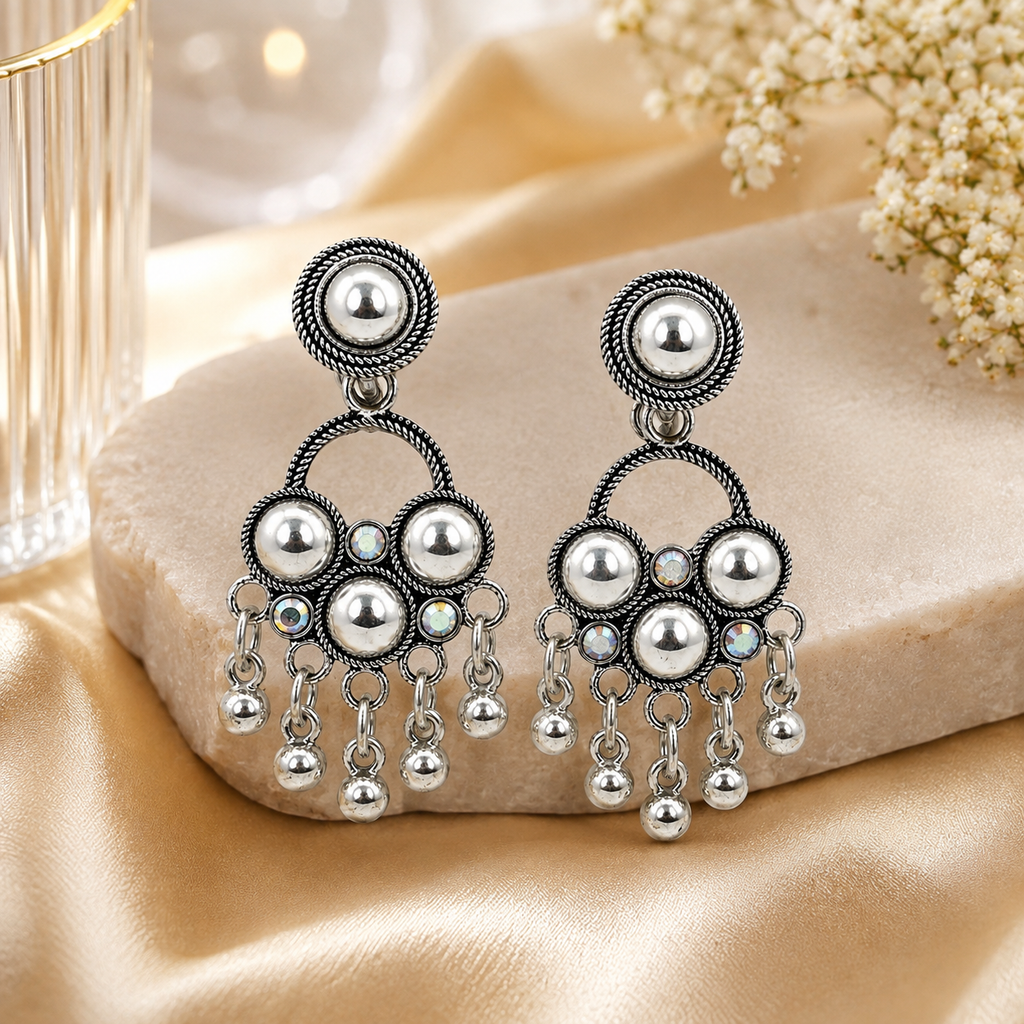 JH-63 earrings lifestyle photograph