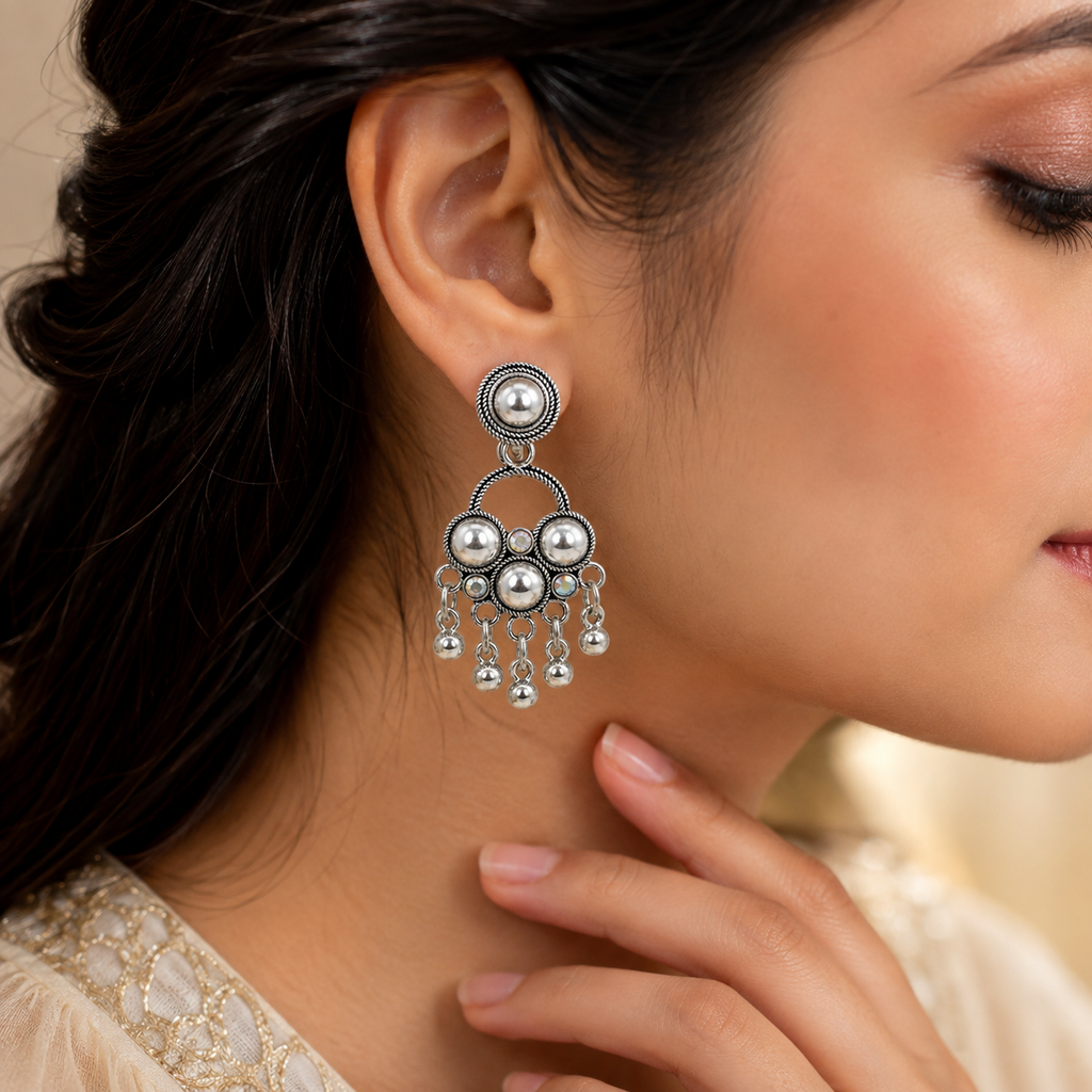 JH-63 earring worn by model