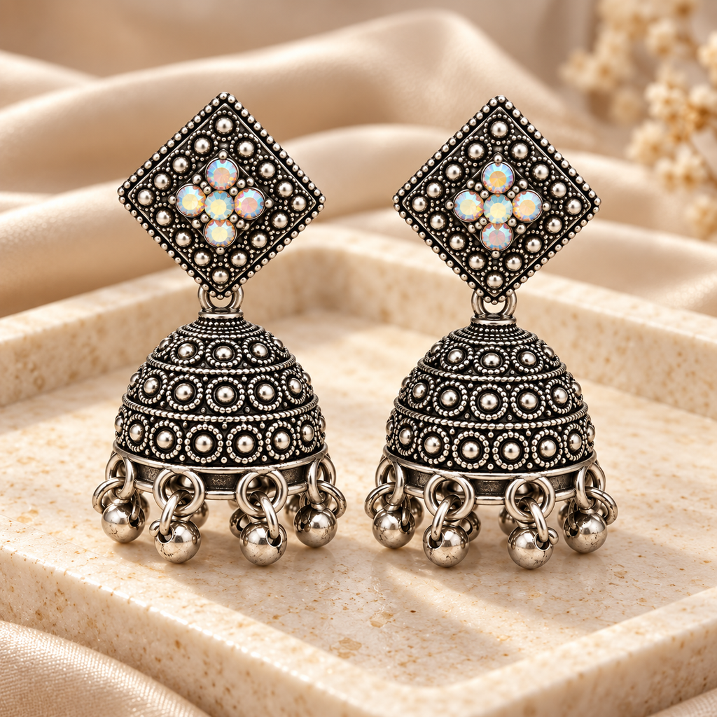 Jhumka earrings lifestyle photograph