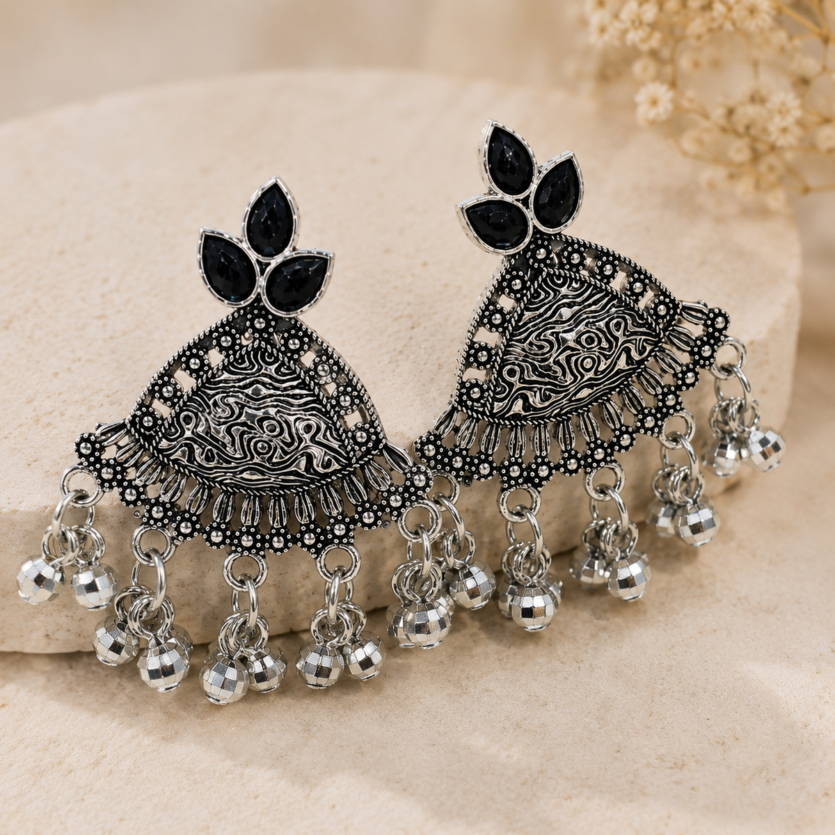 JH-64 earrings close up