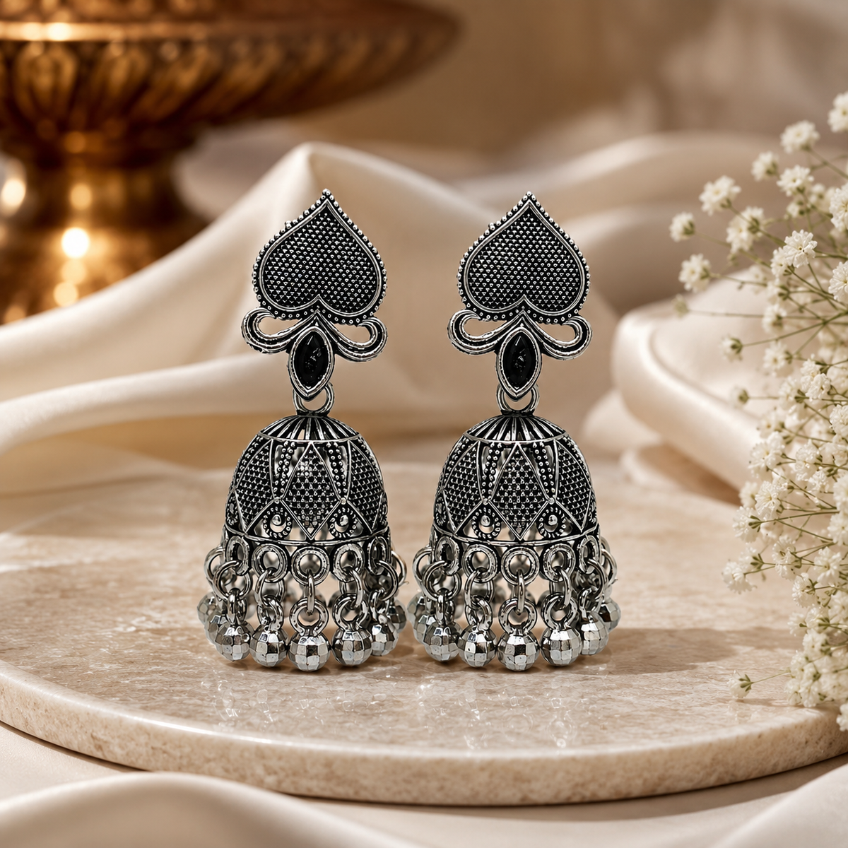 JH-65 earrings premium lifestyle photography